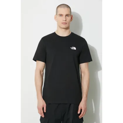 Zdjęcie The North Face t-shirt M S/S Simple Dome Tee męski kolor czarny z nadrukiem NF0A87NGJK31