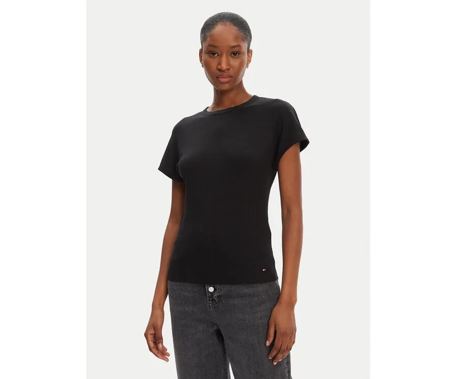 obrazek 1 Tommy Hilfiger T-Shirt WW0WW45731 Czarny Slim Fit