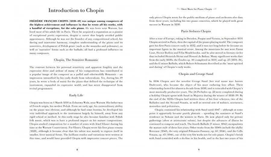 obrazek 1 Książka Frédéric Chopin: Nuty na fortepian - Flame Tree Publishing
