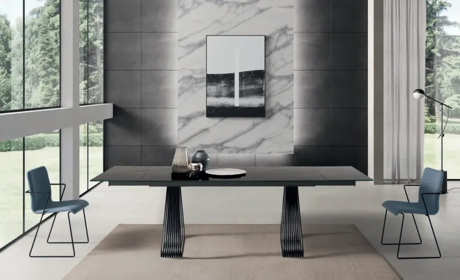 obrazek 2 Włoski salonowy rozkładany stół L. 180+45+45 P. 90 H. 75 cm – Zamagna Italia