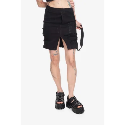 Zdjęcie Rick Owens spódnica jeansowa kolor czarny mini ołówkowa DS02B4343.SBFLS.BLACK-Black