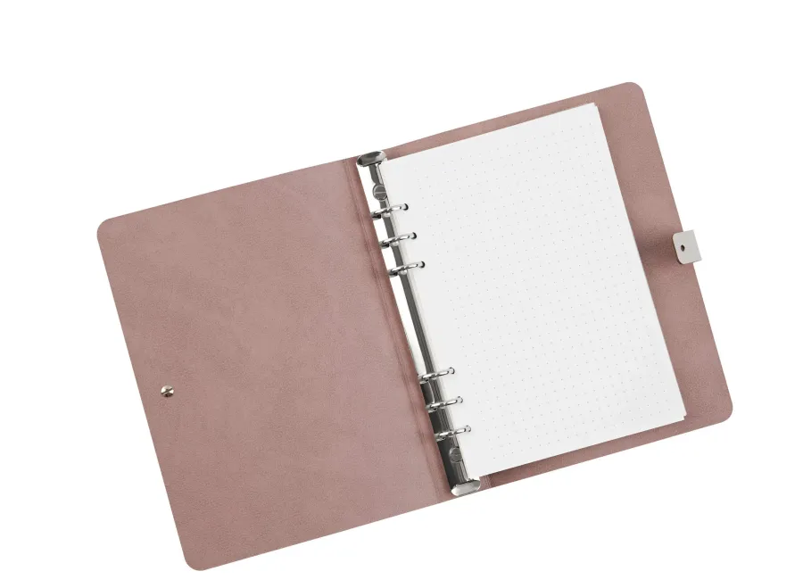 obrazek 3 Skórzany segregator na dokumenty 16,5х25 cm w kolorze beżowo szarym