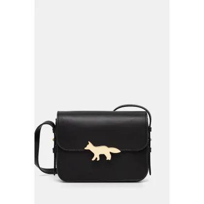 Zdjęcie Maison Kitsuné torebka skórzana Edie Bag kolor czarny NW05170LR0001