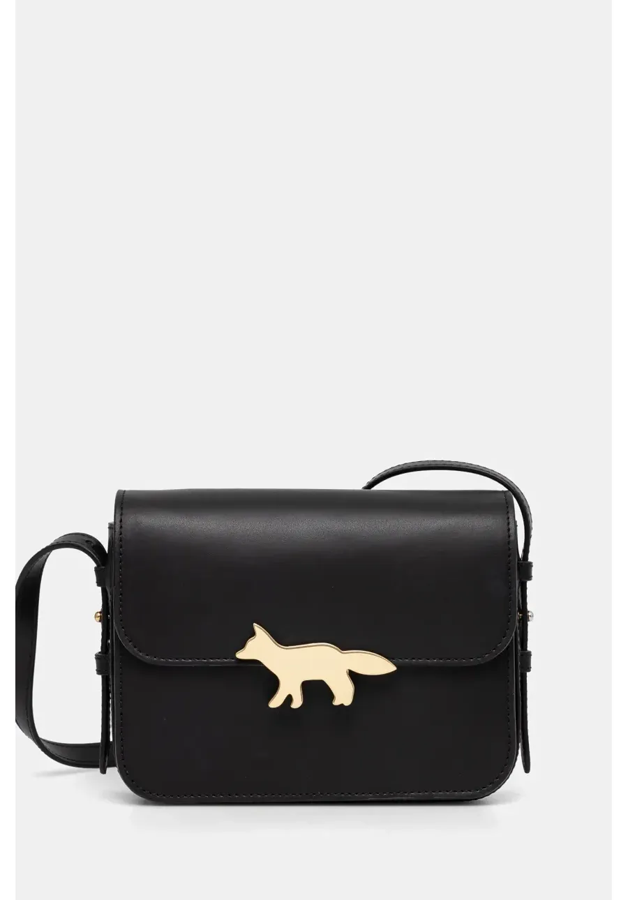 obrazek 1 Maison Kitsuné torebka skórzana Edie Bag kolor czarny NW05170LR0001