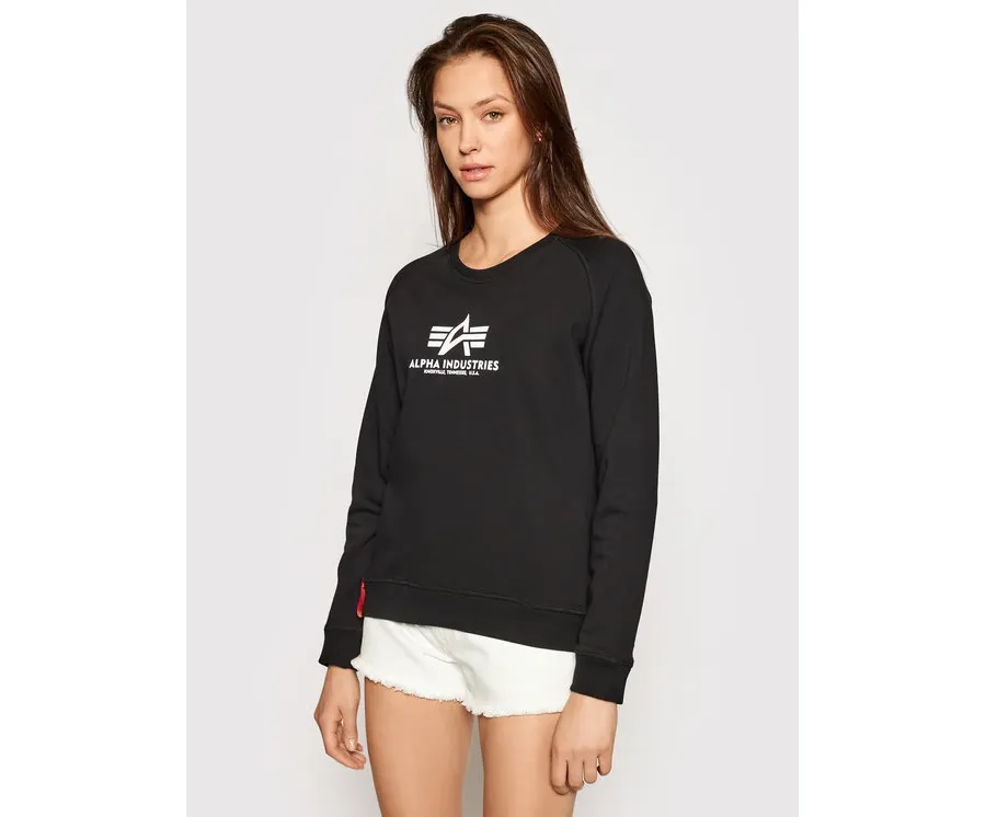 obrazek 1 Alpha Industries Bluza New Basic 196031 Czarny Regular Fit