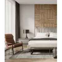 Zdjęcie 60x60x1,1 cm LD (Koperta 2) panel frezowany MDF fornir dębowy - ozdobna dekoracja ścienna 3D