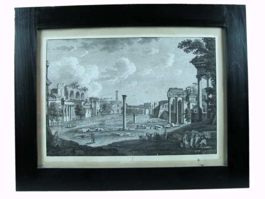 obrazek 1 Widok forów cesarskich. Piękna akwaforta wykonana w 1796 roku przez Francesco Morelli