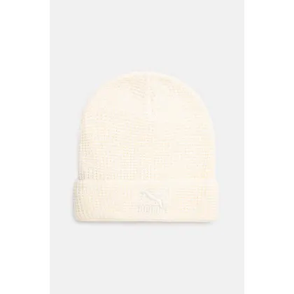 Zdjęcie Puma czapka Classics Mid Fit Beanie kolor beżowy z grubej dzianiny 025677