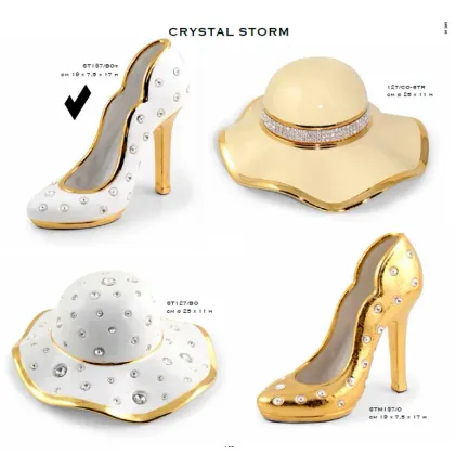 Picture Elite figurine - porcelain slipper with crystals - Bruno Costenaro