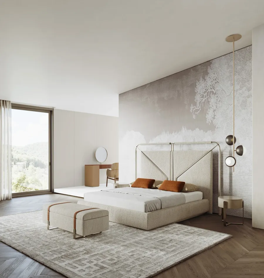 obrazek 3 Wyjątkowe łóżko w stylu modernistycznym z Włoch - do sypialni