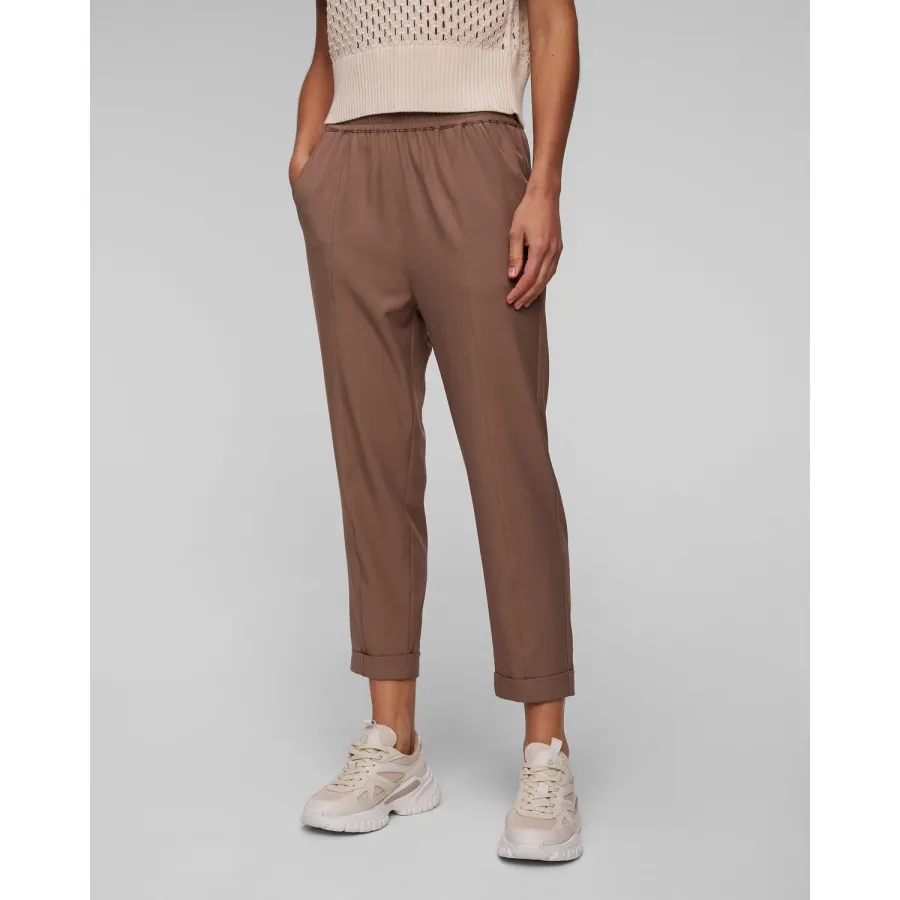 obrazek 1 Brązowe Spodnie Damskie Varley Oakland Turnup Taper Pant 25