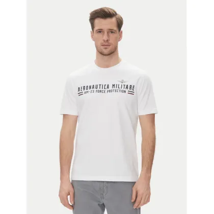 Zdjęcie Aeronautica Militare T-Shirt 251TS1942J538 Biały Regular Fit