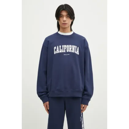 Zdjęcie Sporty & Rich bluza bawełniana California kolor granatowy z nadrukiem ST071516501BL32