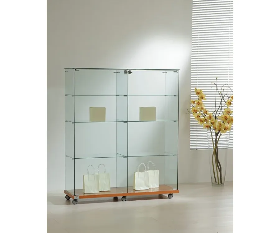 obrazek 1 Witryna ekspozycyjna z hartowanego szkła na kółkach