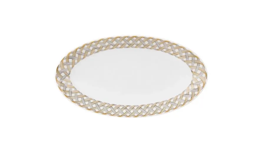obrazek 1 Mały talerz owalny 20x11 cm z porcelany do jadalni