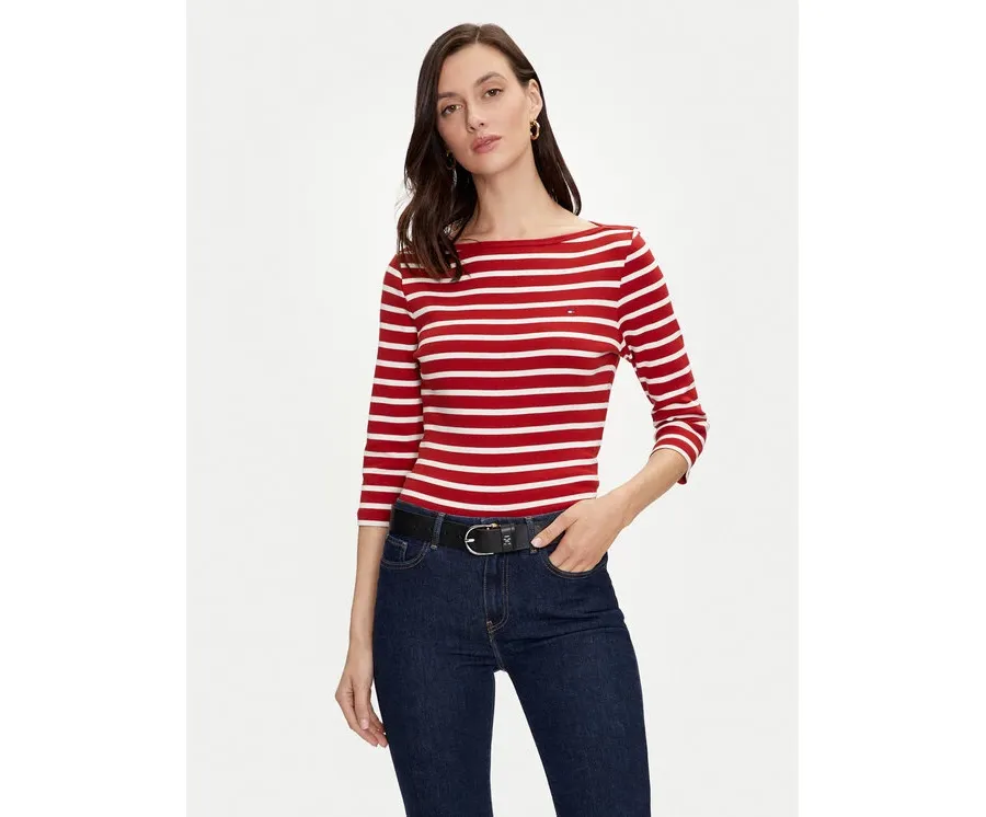 obrazek 1 Tommy Hilfiger Bluzka New Cody WW0WW40589 Czerwony Slim Fit