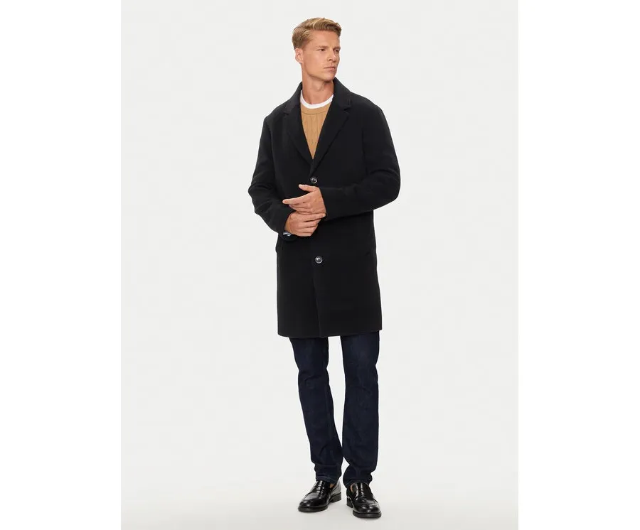 obrazek 1 Tommy Hilfiger Płaszcz wełniany MW0MW36611 Czarny Regular Fit