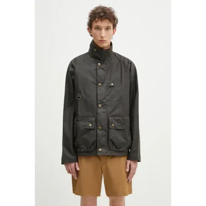 Zdjęcie Barbour kurtka woskowana Utility Spey Wax kolor zielony przejściowa MWX2287