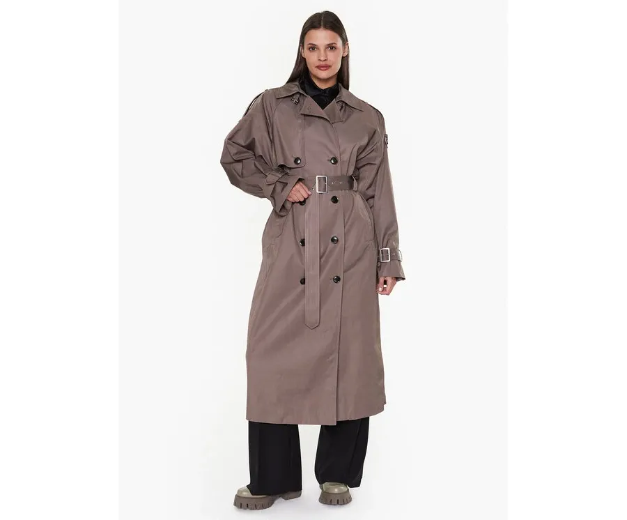 obrazek 1 Gestuz Trencz Sarga 10906855 Brązowy Loose Fit