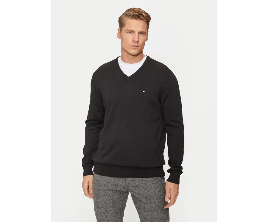 obrazek 1 Tommy Hilfiger Sweter MW0MW14745 Czarny Regular Fit