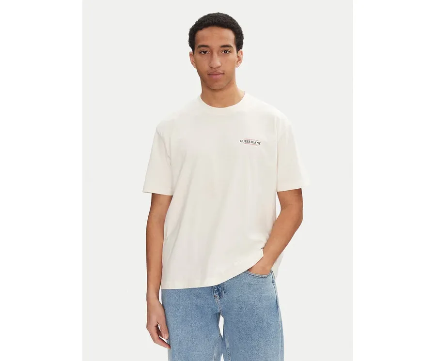 obrazek 1 Guess Jeans T-Shirt M4BI75 K8FQ4 Écru Overshirt Fit