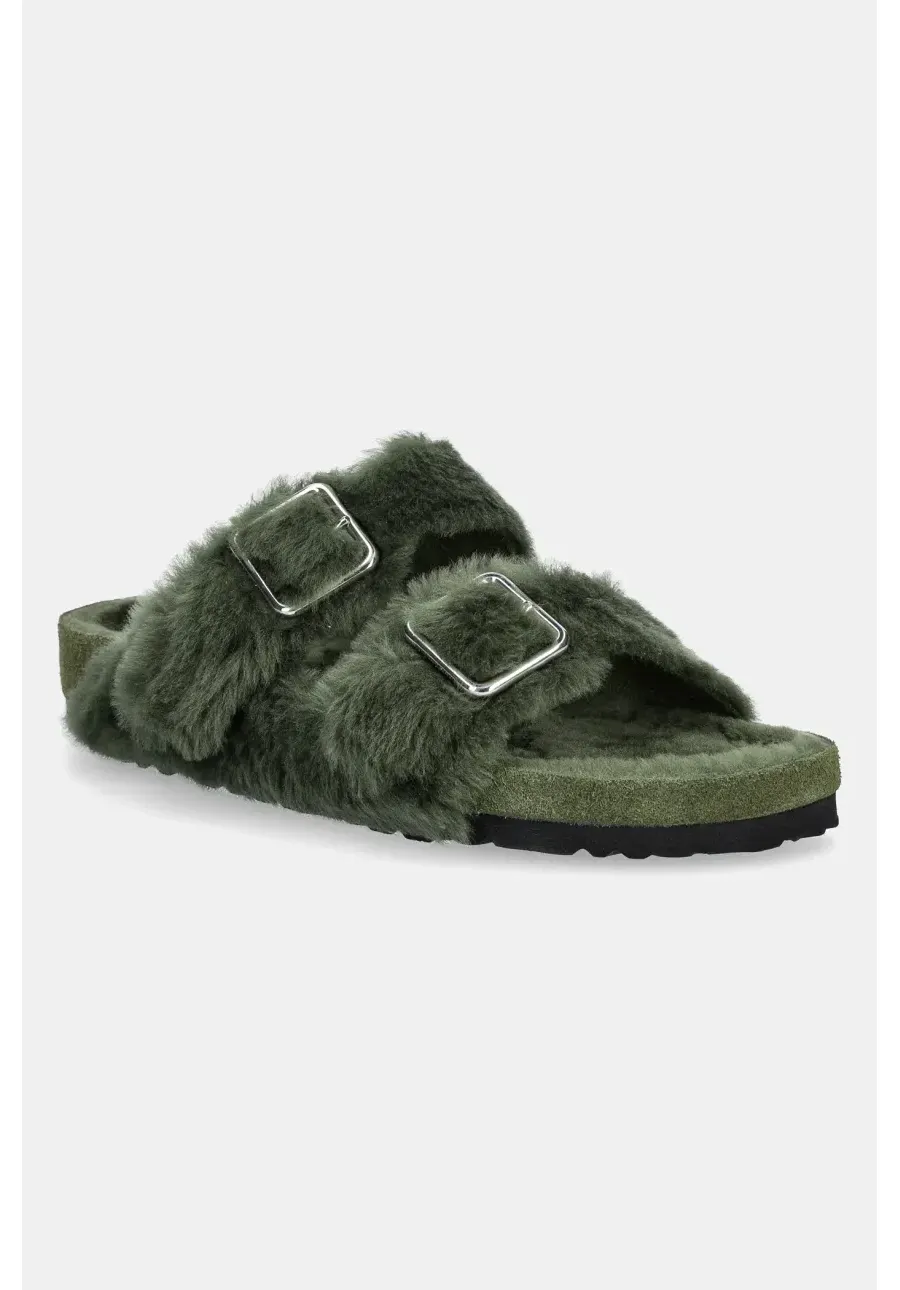 obrazek 1 Birkenstock 1774 klapki wełniane Arizona BB damskie kolor zielony 1030001