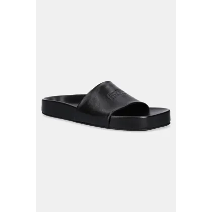 Zdjęcie MM6 Maison Margiela klapki skórzane męskie kolor czarny SH3WP0003