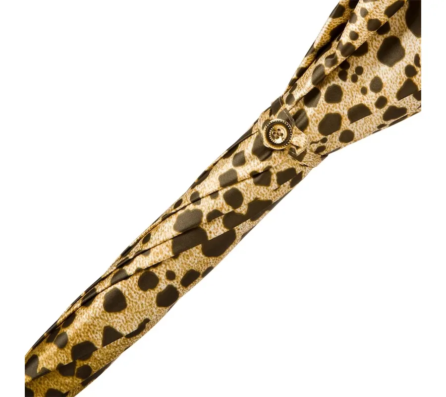 obrazek 6 Ekskluzywny parasol damski zdobiony motywem skóry leoparda – Pasotti