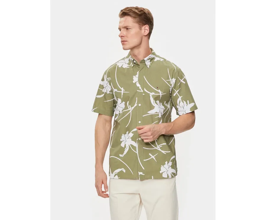 obrazek 1 Tommy Hilfiger Koszula Tropical MW0MW34587 Zielony Regular Fit