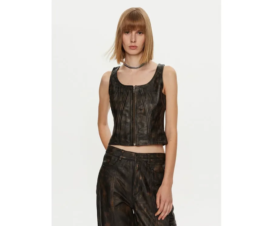 obrazek 1 Gestuz Top Linera 10909487 Brązowy Regular Fit