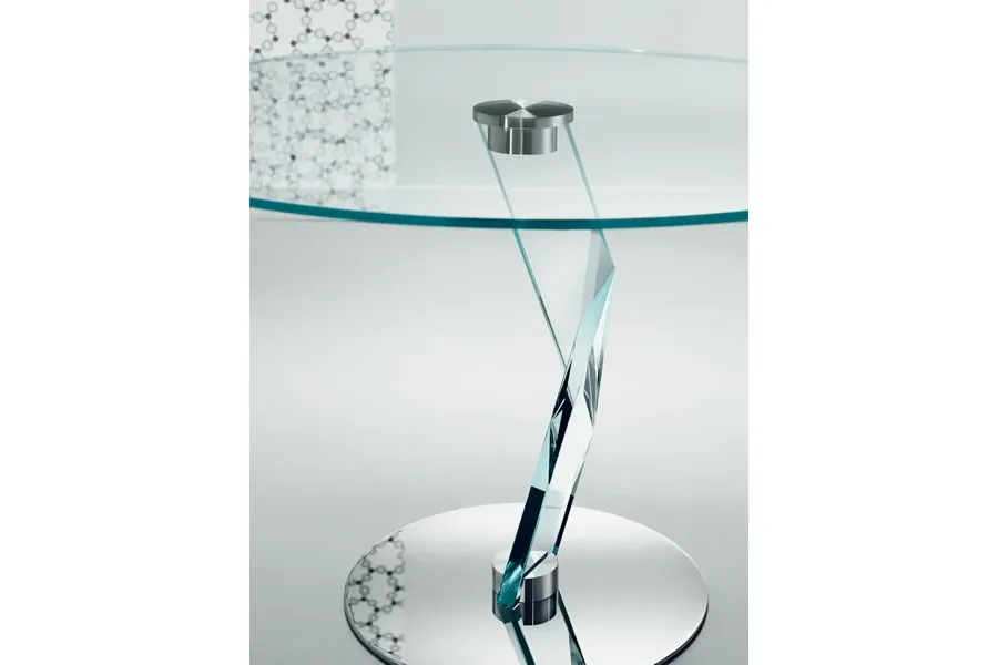 obrazek 2 Luksusowy okrągły szklany stół do salonu - Tonelli Design