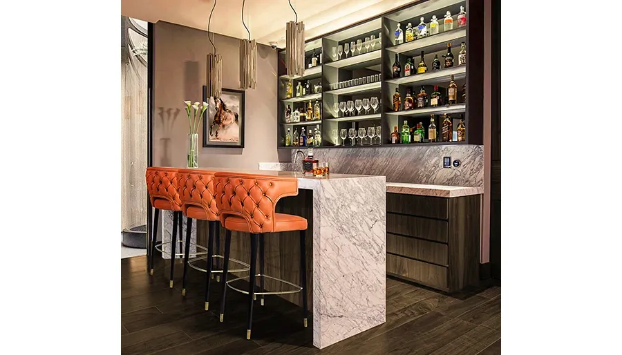 obrazek 9 Skórzane portugalskie krzesło barowe