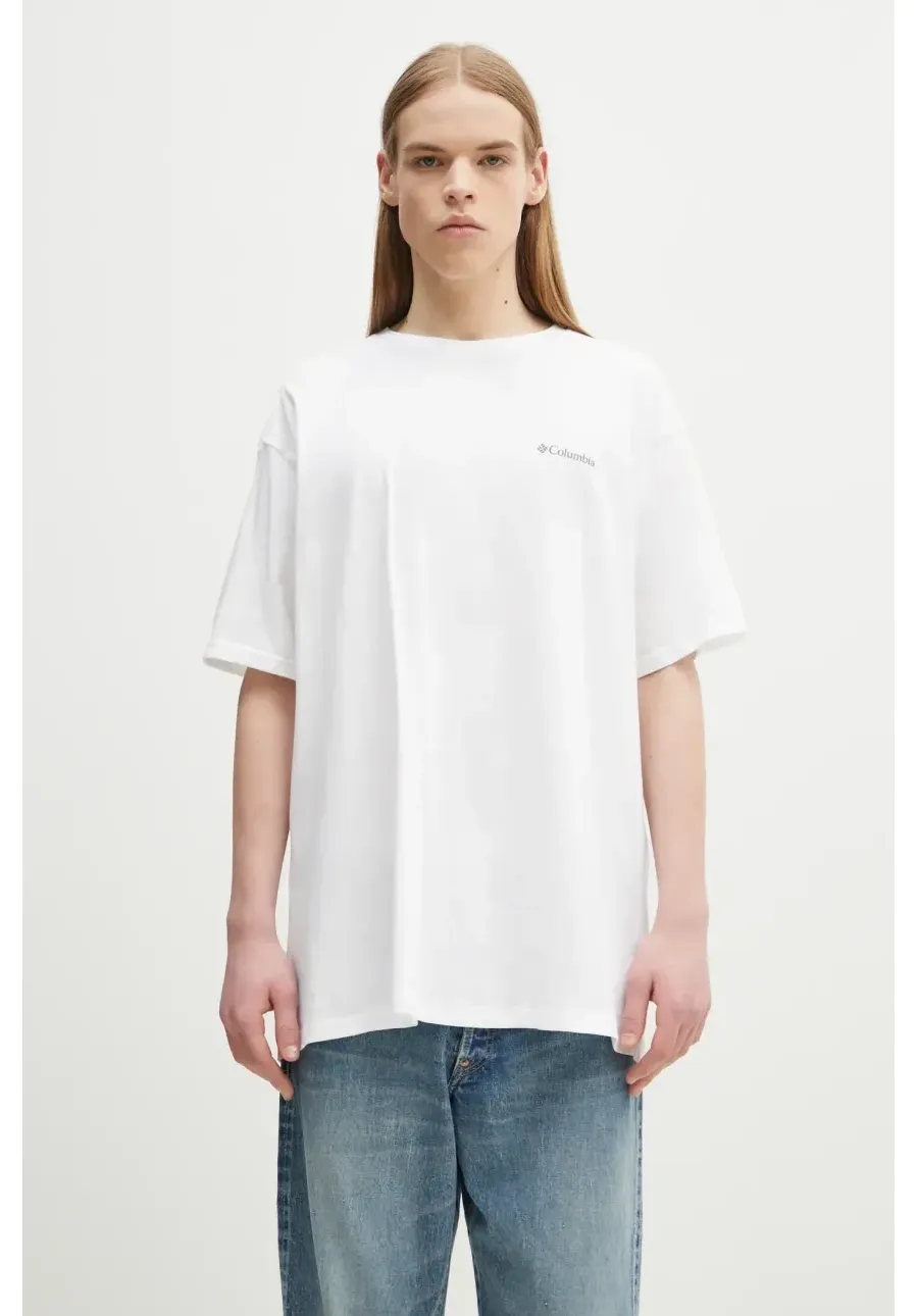 obrazek 1 Columbia t-shirt bawełniany North Cascades kolor biały z nadrukiem 1834041