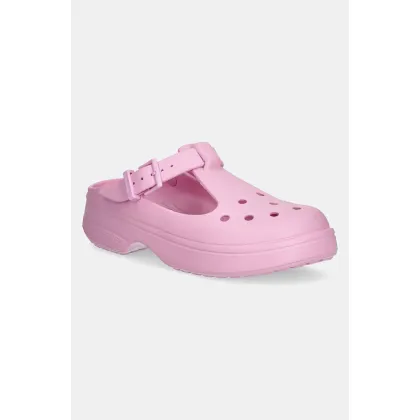 Zdjęcie Crocs klapki Classic Mary Jane Clog damskie kolor różowy 210581