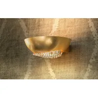 Picture Luxurious gold-colored wall lamp with crystals