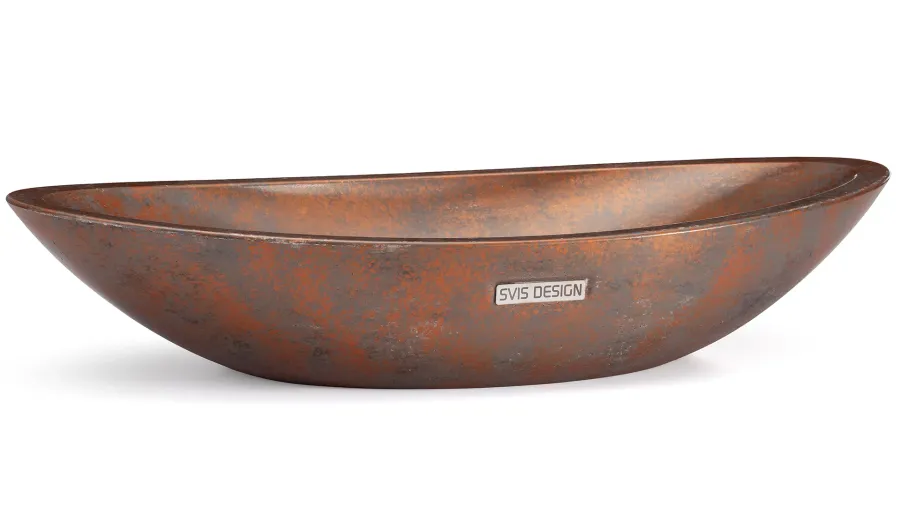 obrazek 1 Wyjątkowa umywalka 60 cm ORION BASIC – SMOKED METAL, szary i miedziany, lakier półmatowy