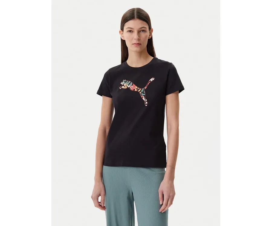 obrazek 1 Puma T-Shirt Floral Cat 685081 Czarny Regular Fit