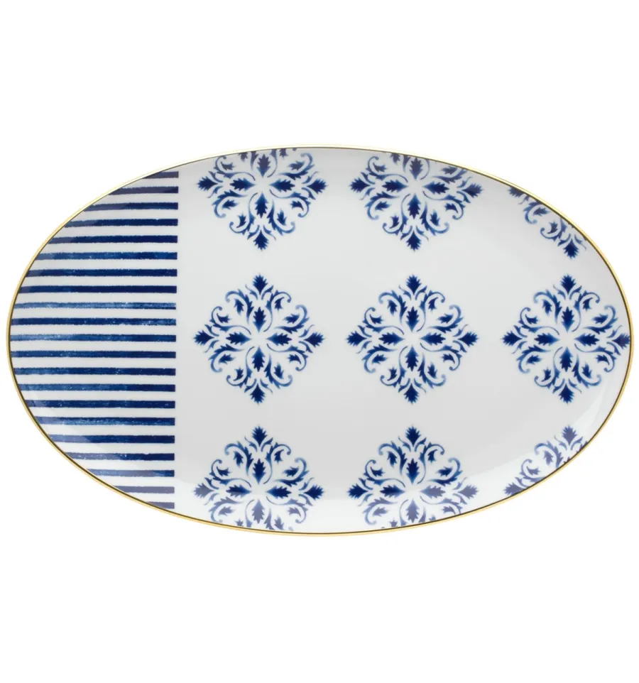 obrazek 7 Duży komplet zastawy obiadowej z porcelany z kolekcji Transatlântica z wyjątkowymi niebieskimi wzorami - Vista Alegre