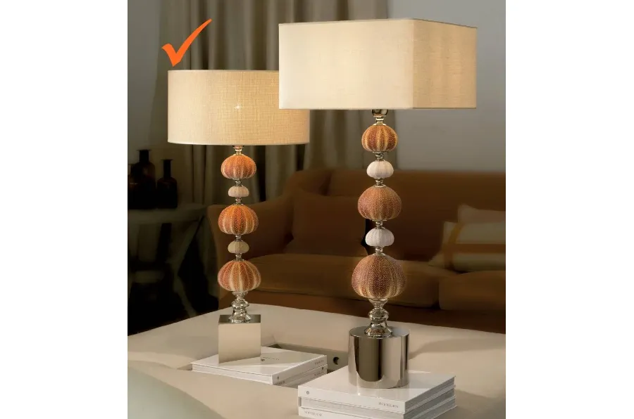 obrazek 1 Oryginalna lampka stołowa z mosiądzu niklowanego - jeżowce