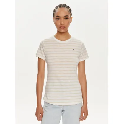Zdjęcie Tommy Hilfiger T-Shirt 1985 WW0WW37857 Beżowy Slim Fit