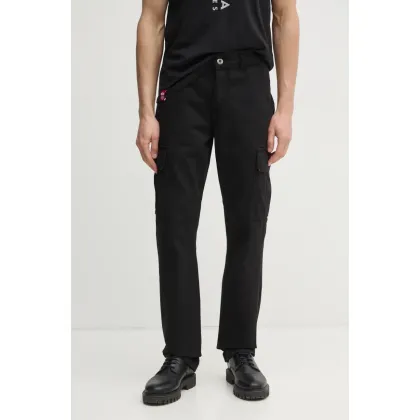 Zdjęcie Alpha Industries spodnie bawełniane Agent Pant kolor czarny w fasonie cargo 158205.03