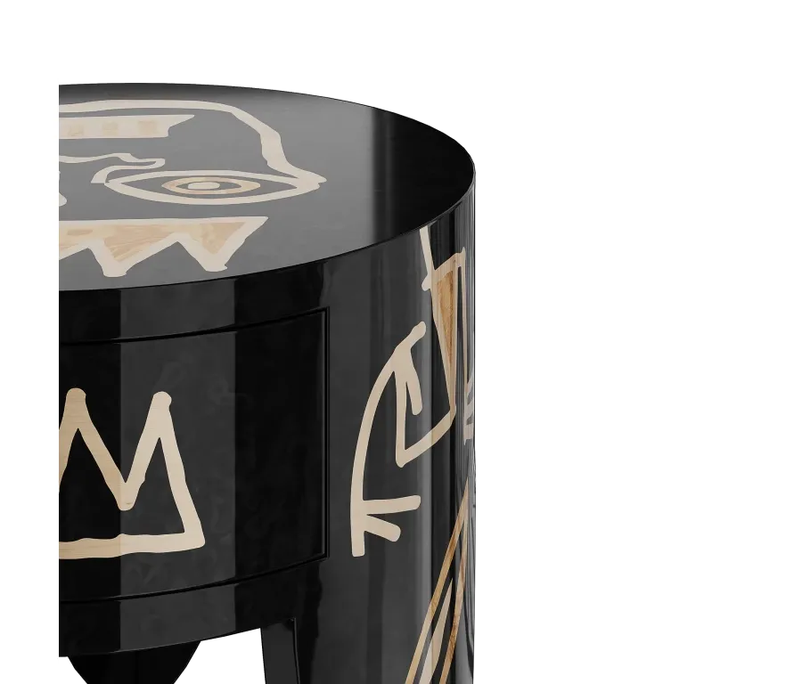 obrazek 3 Niepowtarzalny stolik nocny w stylu art deco