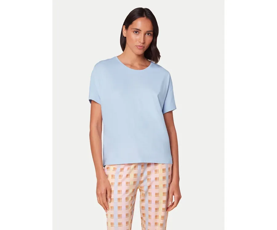 obrazek 1 Triumph Koszulka piżamowa Mix & Match 10218281 Błękitny Relaxed Fit