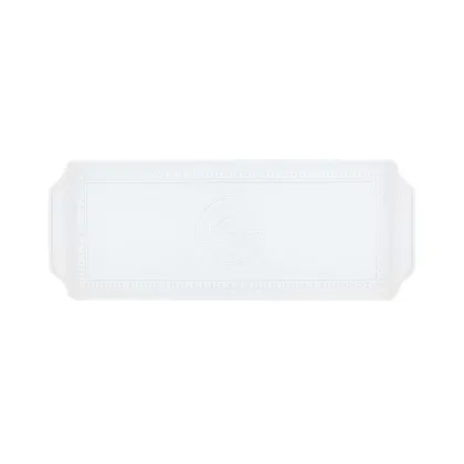 Picture White porcelain Ornament tray with white relief decoration - Vista Alegre