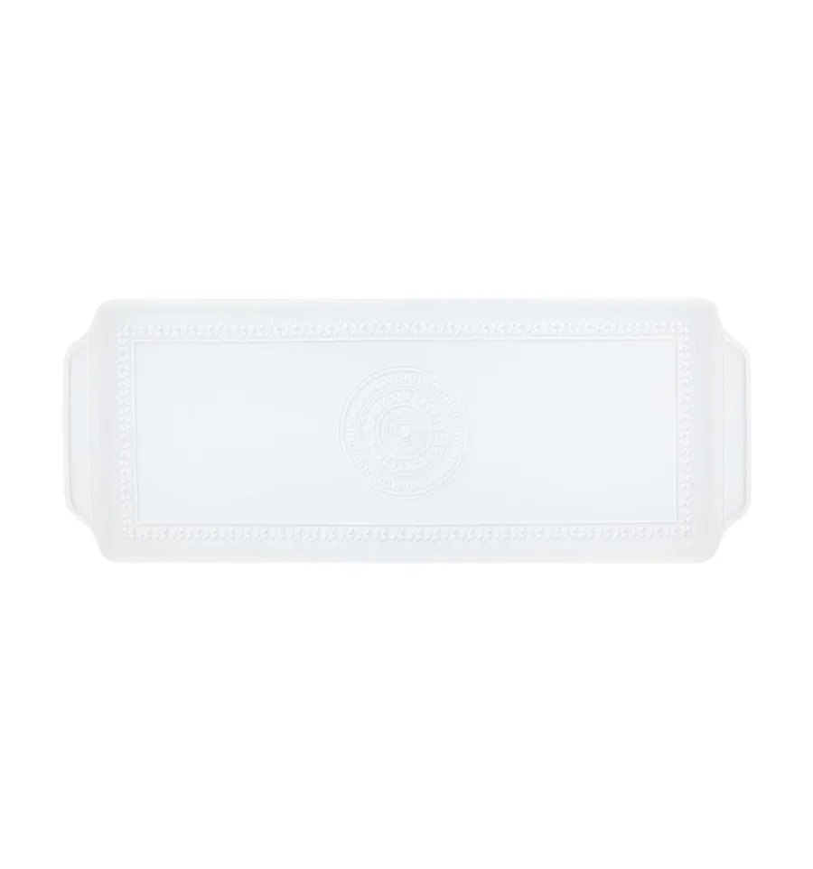 obrazek 1 Biała porcelanowa taca Ornament z białym reliefowym zdobieniem - Vista Alegre