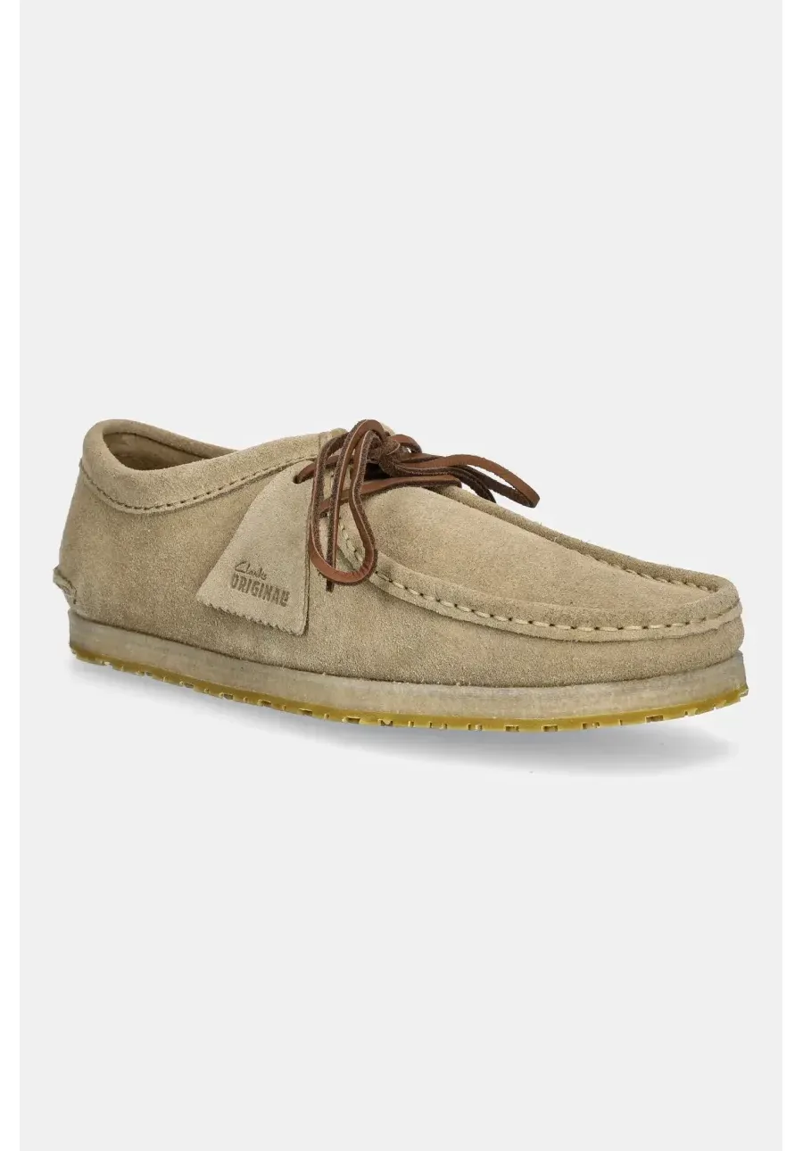 obrazek 1 Clarks Originals półbuty zamszowe Godney Lace męskie kolor beżowy 26180758