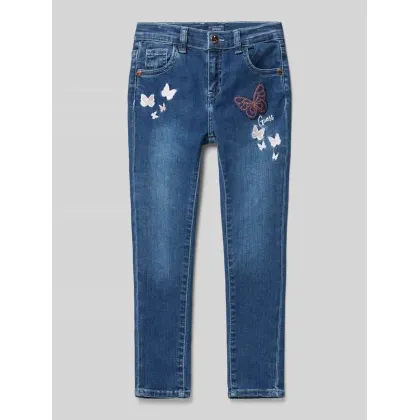 Zdjęcie Jeansy o kroju skinny fit z wyhaftowanymi motywami