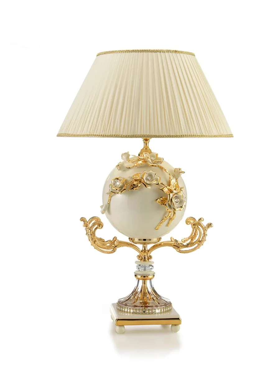 obrazek 1 Biała przepiękna ceramiczna lampa