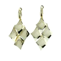 Picture Pendant pierced diamond earrings with stud and clips