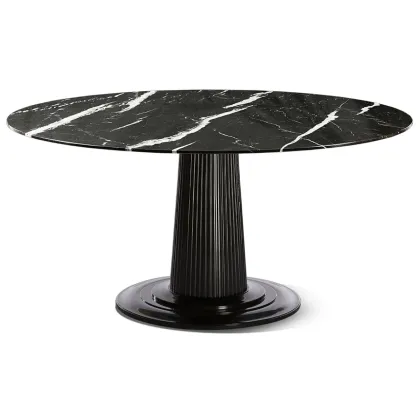 Picture Round table with a marble top